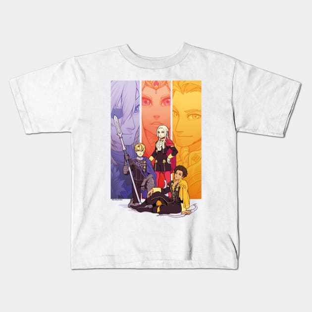 Fire Emblem Three Houses Kids T-Shirt by H0lyhandgrenade